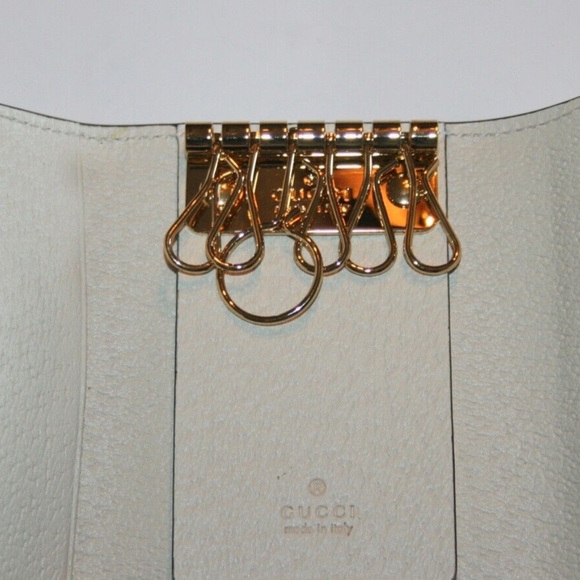 Gucci Strawberries and Cherries GG Marmont Keychain Wallet - Picture 3 of 5